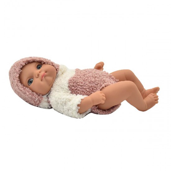 Bebe newborn de vinilo con ropa de lanita