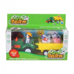Tractor de juguete con animales