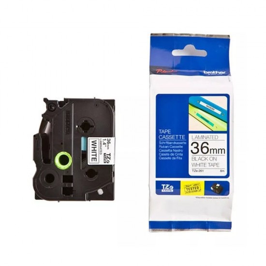 Cinta rotuladora Brother Negro sobre blanco