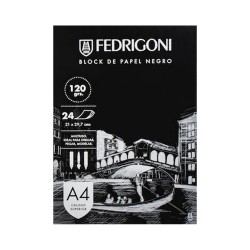 Block Negro A4 24hs 120gr FEDRIGONI