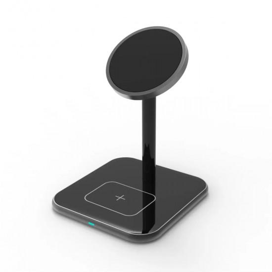 Cargador inalámbrico magnético 2 en 1 15W