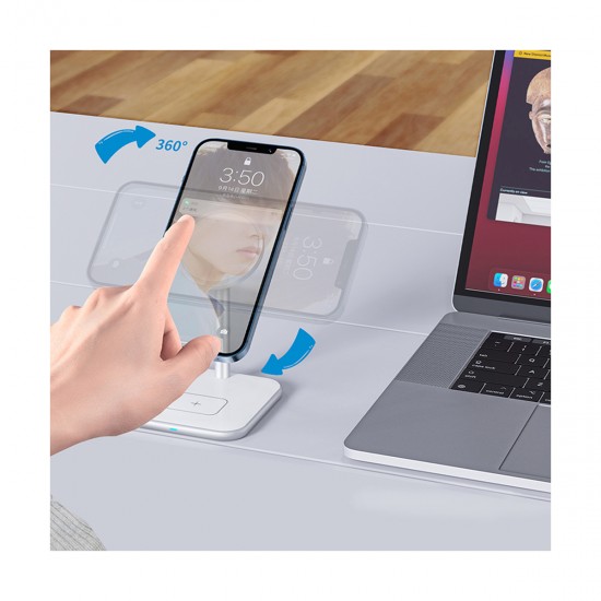 Cargador inalámbrico magnético 2 en 1 15W