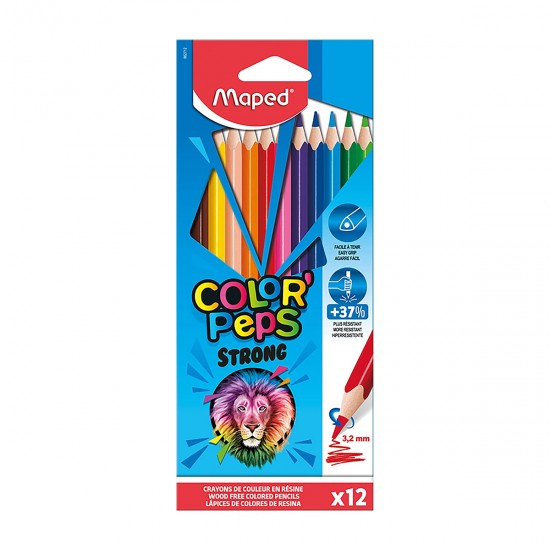 Lapices de Colores Peps Strong x 12 MAPED