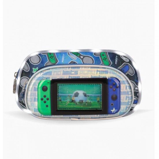 Cartuchera Doble cierre LUZ LED FOOTY
