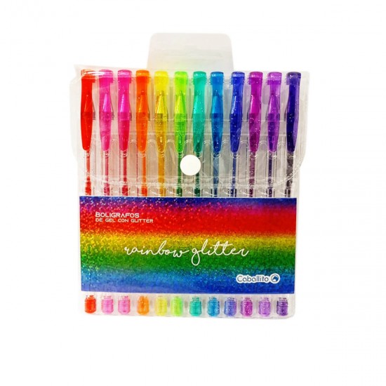 Lápicera Gel glitter x 12 CABALLITO