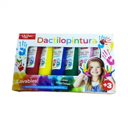 Set X6 dactilopintura en pomos 90ml DA VINCI