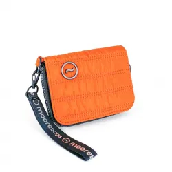 Billetera Chica Color Naranja Mate MOOREBAGS
