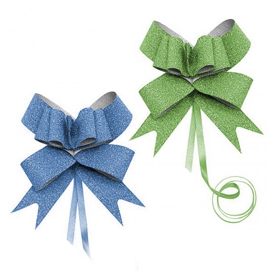 10 Moño flor brillantina