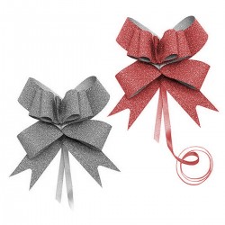 10 Moño flor brillantina