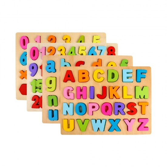 Panel Numeros y Letras Madera