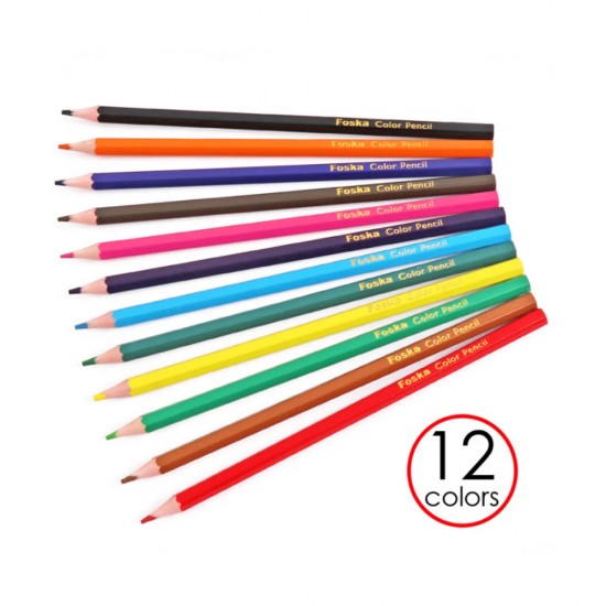 Lapices de Colores Plasticos x12 FOSKA