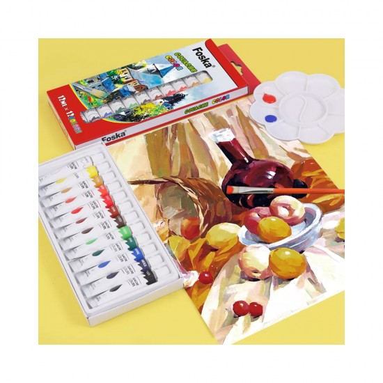 Tempera pomos x12 colores FOSKA