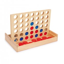 Juego 4 en linea en madera