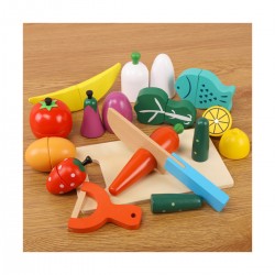 Balde con Alimentos de Madera