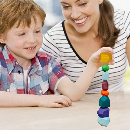 Set 16 Piedras de Madera