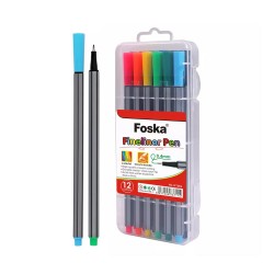Marcadores Fineliner x12 FOSKA