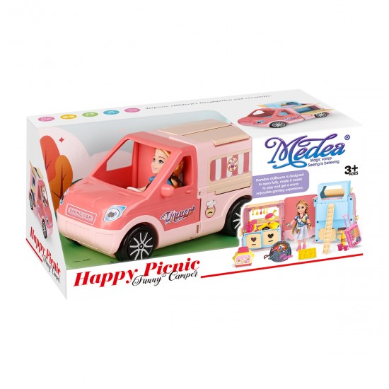 Casa rodante con muñeca