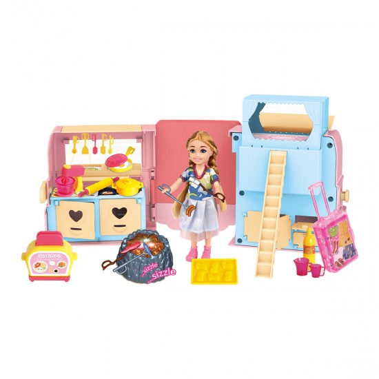 Casa rodante con muñeca