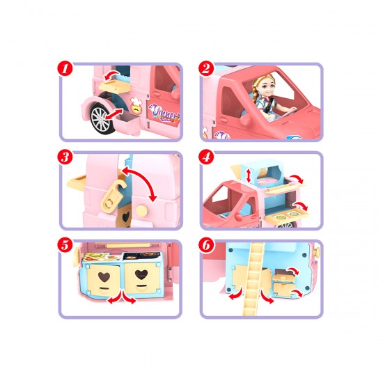 Casa rodante con muñeca