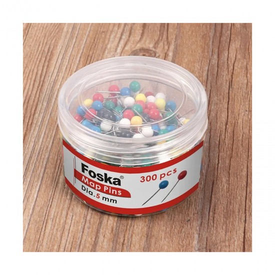 Alfileres Colores estuche plast.300 piezas