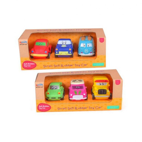 Set de 3 vehículos animados de juguete para niños