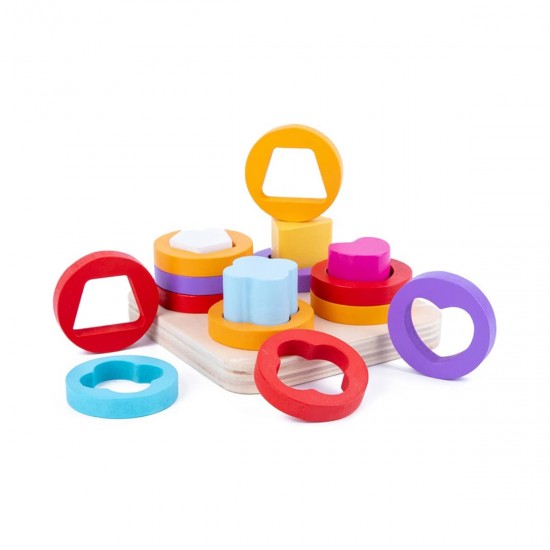 Juguete didáctico con formas geométricas