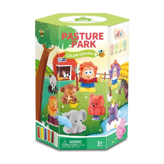 Plastilina x6 con moldes de animales