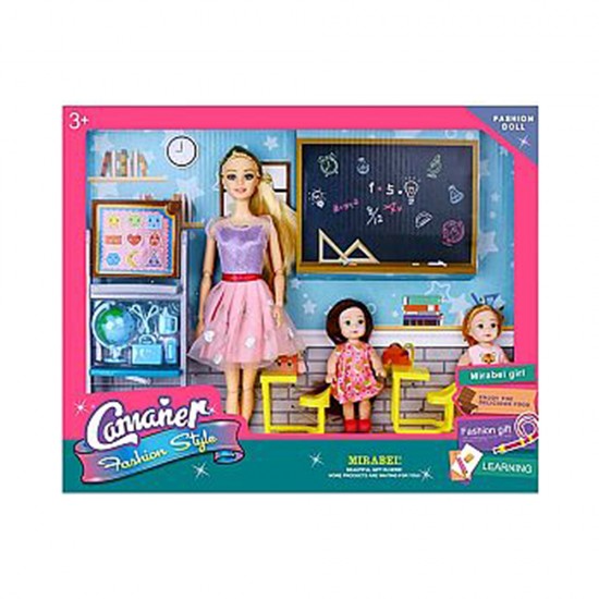 Muñeca Maestra con niñas