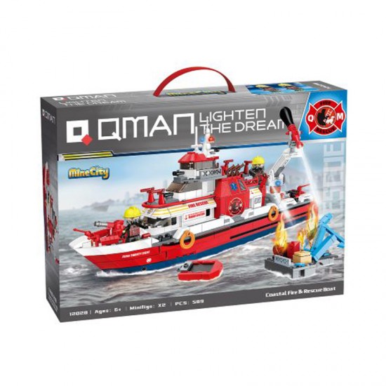 Bloques para armar barco rescate 589 piezas