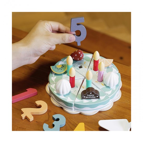 Torta de cumpleaños celeste