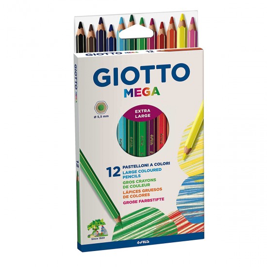 GIOTTO 12 Lapices gruesos Mega