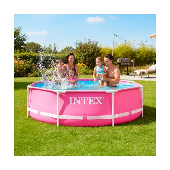 Piscina Metal Frame Rosada INTEX