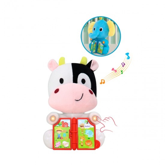 Vaca peluche con libro
