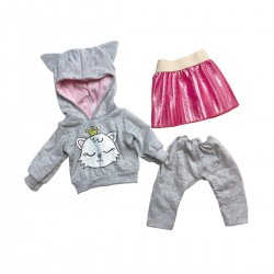 Ropa muñeca Gatito Gris