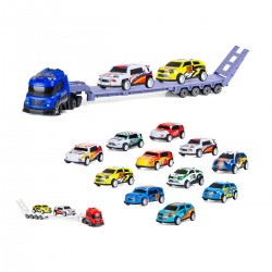 Camion + 8 autos metal