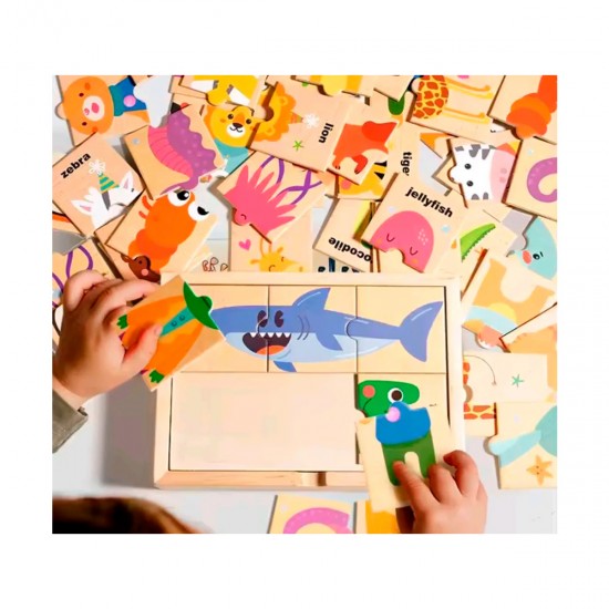 Puzzle en caja de madera