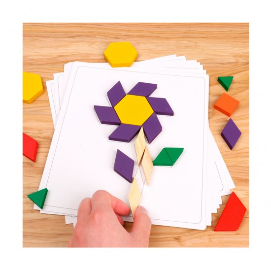 Tangram de madera 125 piezas