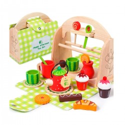 Juego de te de madera