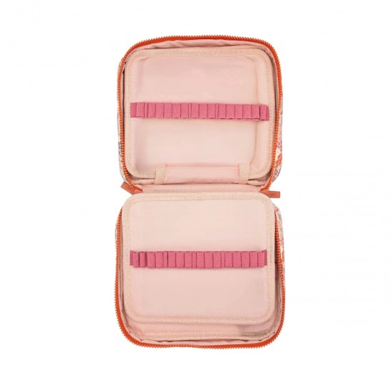 Cartuchera Tela con separadores Florales