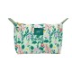 Cartuchera Tela Flores Verde