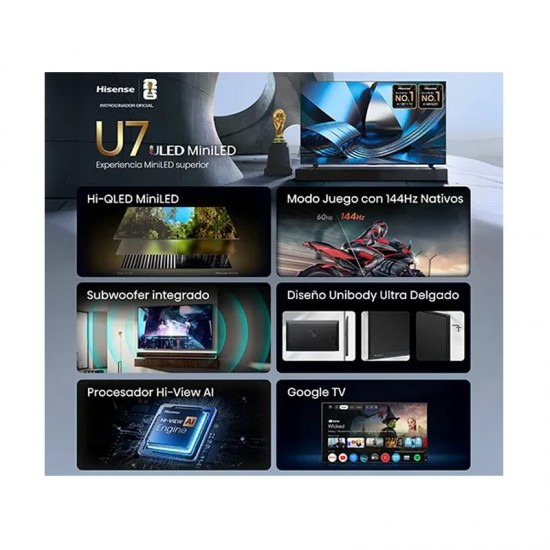 Smart TV HISENSE 75 Mini LED Google TV