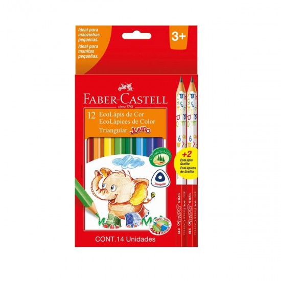 Set 12 Lápices De Colores Jumbo - Faber Castell