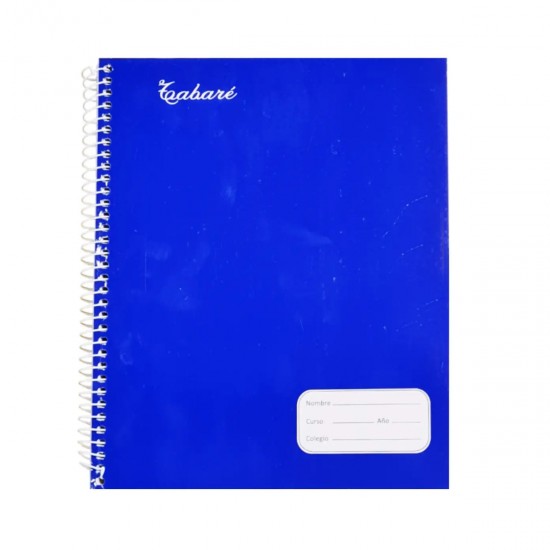 Cuaderno TABARÉ 96HS. c/espiral AZU/AM