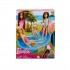 Piscina Con Tobogán y Muñeca BARBIE