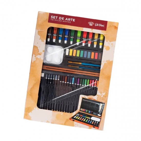 Valija de madera 56 piezas Mixtas DA VINCI