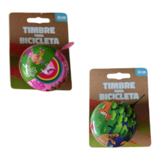 Timbre Para Bicicleta 6 Cm Diseños Surtidos