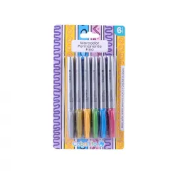 Marcadores Caballito Permanente X6 Metalizados