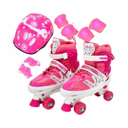 Patines 4 Ruedas + Set Protección  T. 30-33
