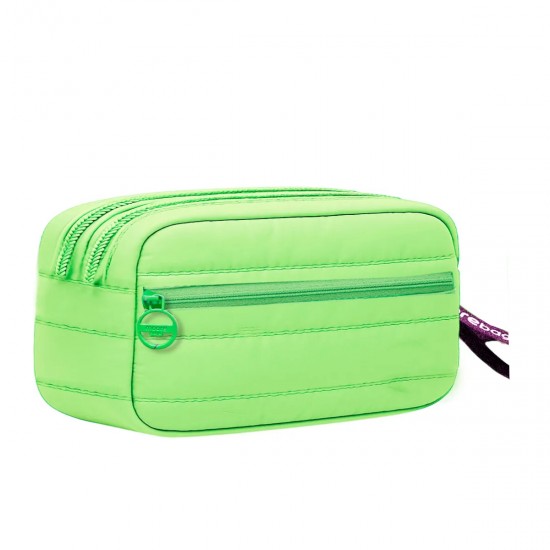Estuche Doble Compartimiento Verde Claro MOOREBAGS