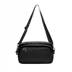 Riñonera Bandolera Negro Metalizado MOOREBAGS